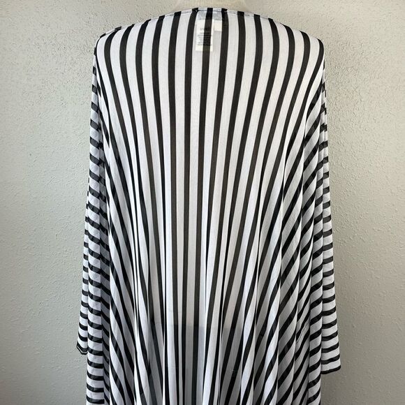 EUC Vincente Womens Black and White Stripped Tunic Size L - Picture 6 of 7